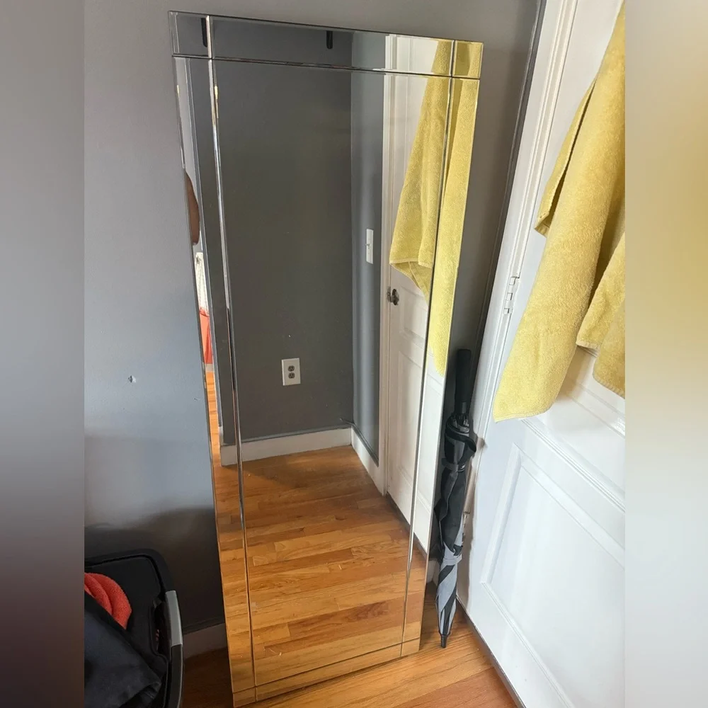 Sleek Silver Wall Mirror